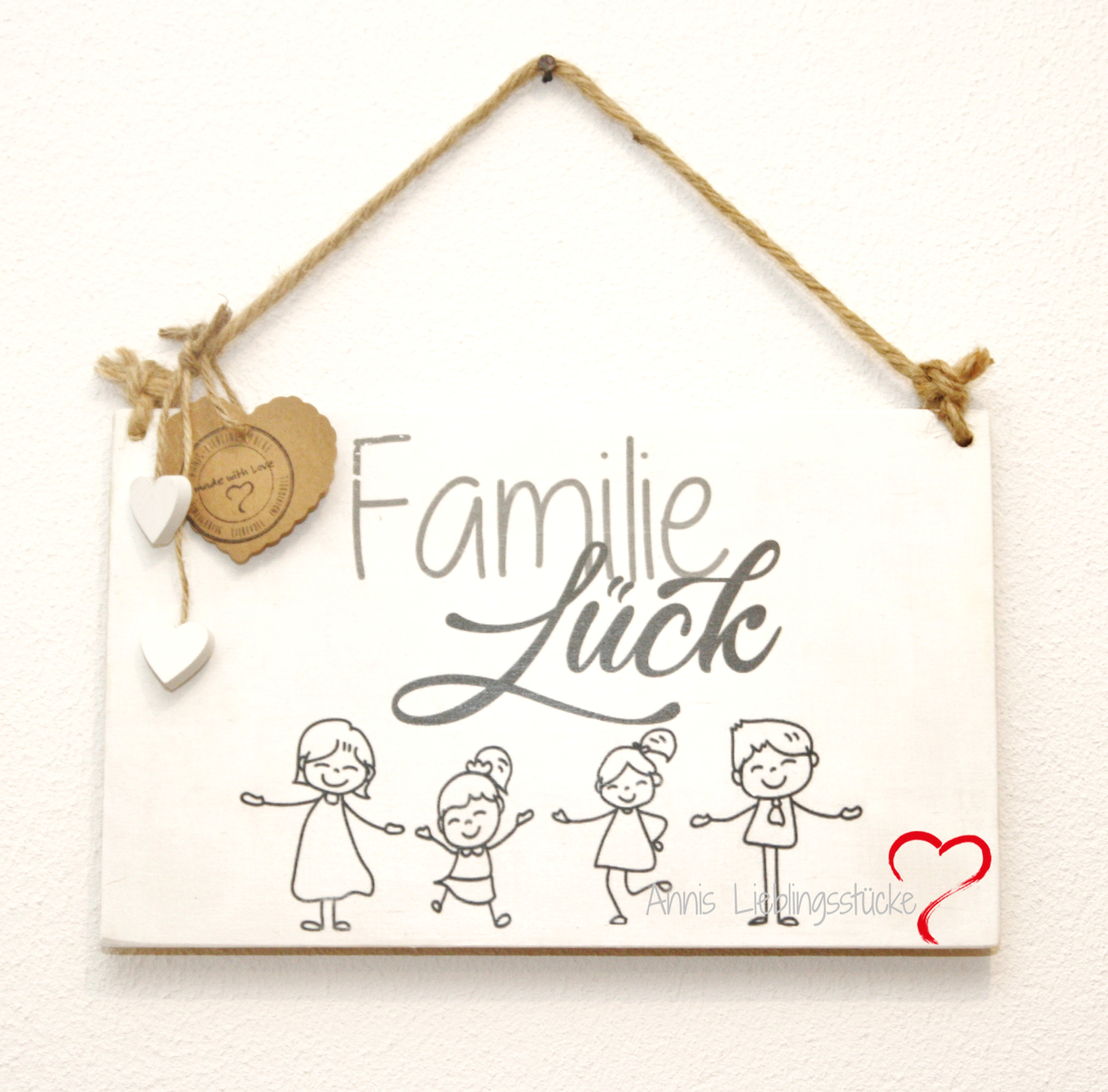 Holzschild Familie