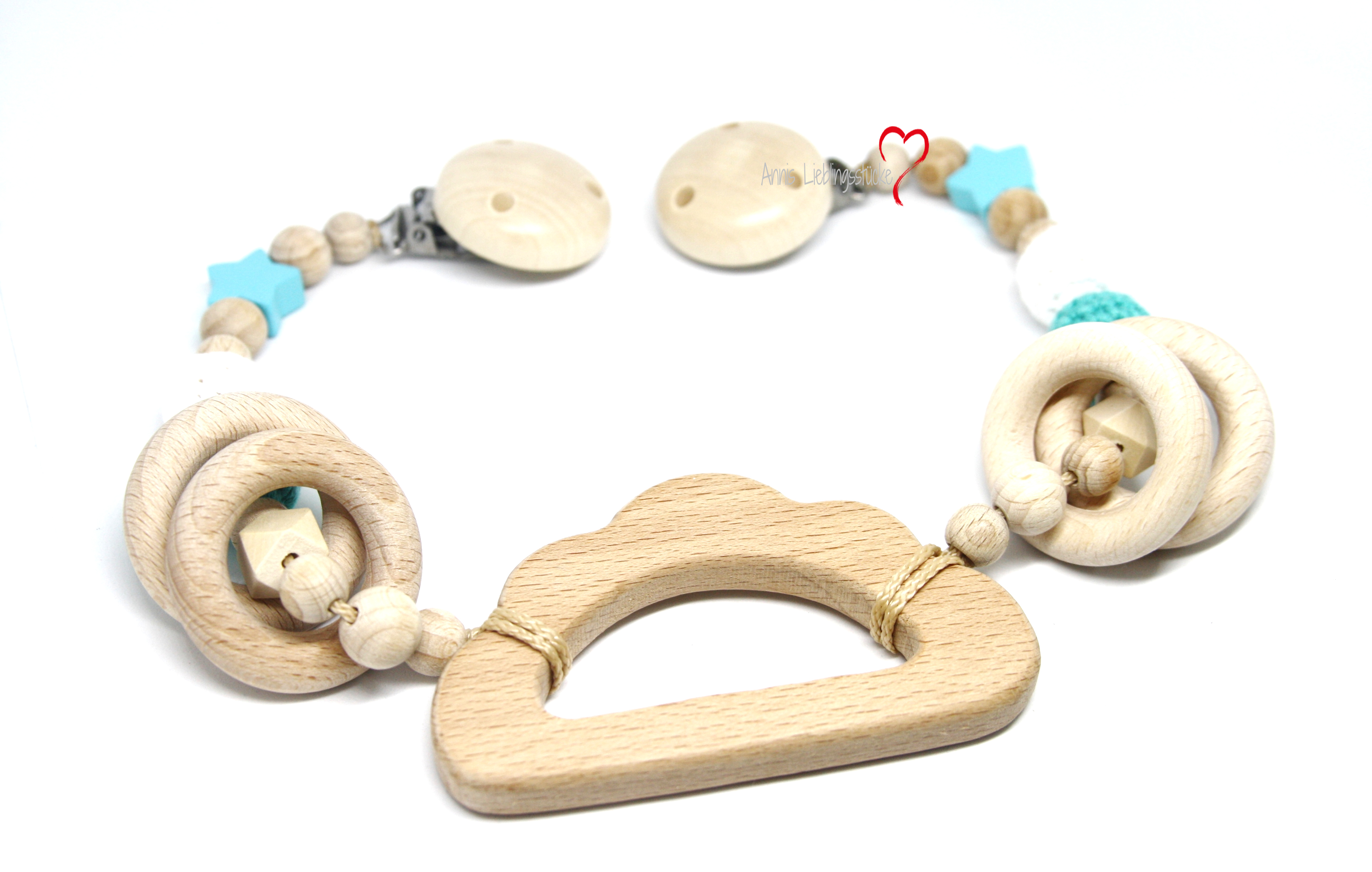 Kinderwagenkette aus Naturholz