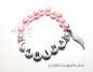 Preview: Babyarmband Engel rosa mit Flügel