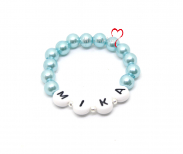 Babyarmband mit Namen blau