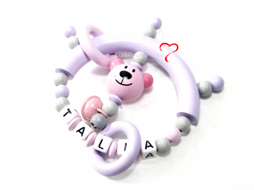Greifring 3D Bärchen rosa