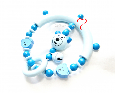 Greifring Bärchen blau