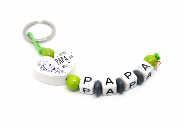 Schlüsselanhänger Bester Papa der Welt grün