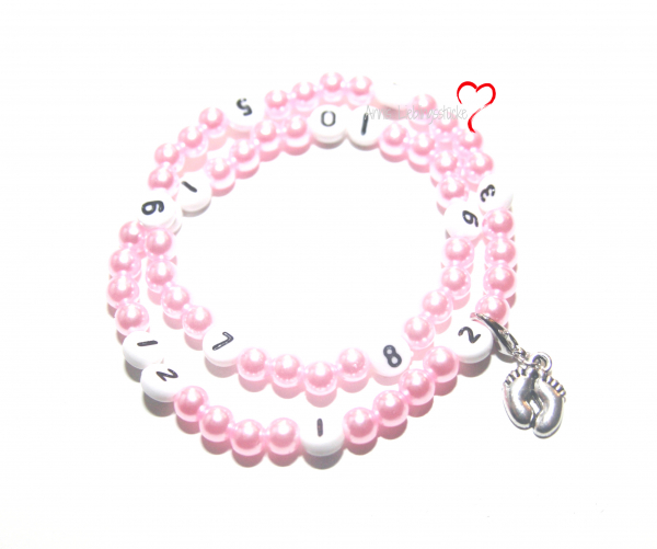 Stillarmband Rosa